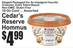 SuperFresh Cedar's Reserve Hommus offer