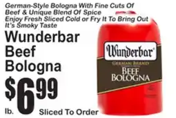 SuperFresh Wunderbar Beef Bologna offer