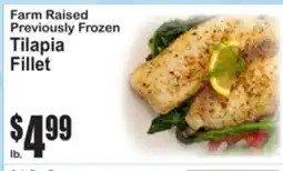 SuperFresh Farm Raised Previously Frozen Tilapia Fillet offer