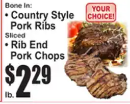 SuperFresh Bone In: Country Style Pork Ribs Sliced Rib End Pork Chops offer