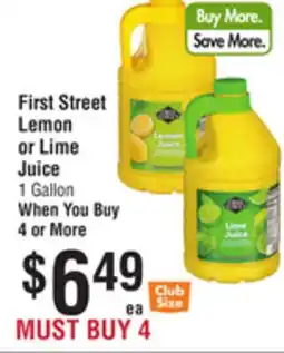 Smart & Final First Street Lemon or Lime Juice offer