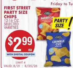 Smart & Final FIRST STREET PARTY SIZE CHIPS offer