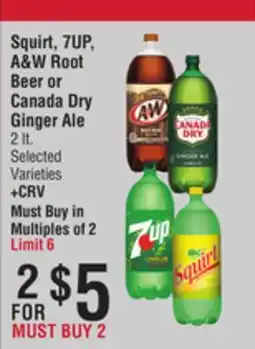 Smart & Final Squirt, 7UP, A&W Root Beer or Canada Dry Ginger Ale offer
