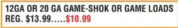 Dunham's Sports 12GA OR 20 GA GAME-SHOK OR GAME offer