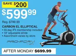 Dunham's Sports CARBON EL ELLIPTICAL offer