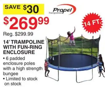 Dunham's Sports PROPEL 14' TRAMPOLINE WITH FUN-RING ENCLOSURE offer