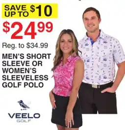 Dunham's Sports MEN'S SHORT SLEEVE OR WOMEN'S SLEEVELESS GOLF POLO offer