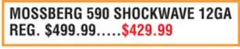 Dunham's Sports MOSSBERG 590 SHOCKWAVE 12GA offer