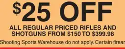 Dunham's Sports RIFLES AND SHOTGUN offer
