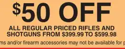 Dunham's Sports ALL REGULAR PRICED RIFLES AND SHOTGUNS offer