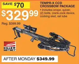 Dunham's Sports KILLER INSTINCT TEMPR-X CCD CROSSBOW PACKAGE offer