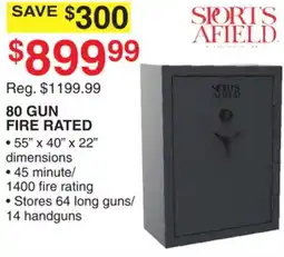 Dunham's Sports 80 GUN FIRE RATED offer