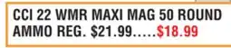 Dunham's Sports CCI 22 WMR MAXI MAG 50 ROUND AMMO offer