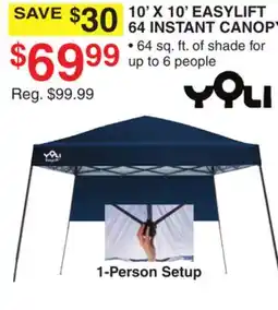 Dunham's Sports YOLI 10' X 10' EASYLIFT 64 INSTANT CANOPY offer
