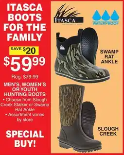 Dunham's Sports MEN'S, WOMEN'S OR YOUTH HUNTING BOOTS offer