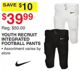 Dunham's Sports YOUTH RECRUIT INTEGRATED FOOTBALL PANTS offer