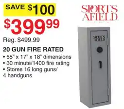 Dunham's Sports SPORT'S AFIELD 20 GUN FIRE RATED offer