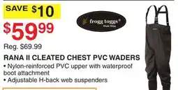 Dunham's Sports RANA II CLEATED CHEST PVC WADERS offer