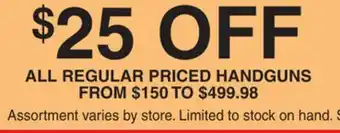 Dunham's Sports ALL REGULAR PRICED HANDGUNS offer