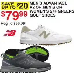 Dunham's Sports MEN'S ADVANTAGE V2 OR MEN'S OR WOMEN'S 574 GREENS GOLF SHOES offer
