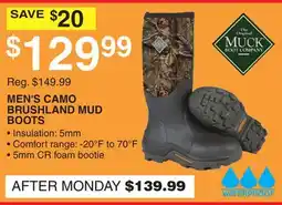 Dunham's Sports MEN'S CAMO BRUSHLAND MUD BOOTS offer