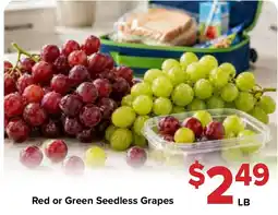 Valu Market Red or Green Seedless Grapes offer