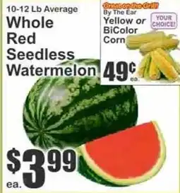 Key Food Whole Red Seedless Watermelon offer