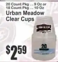 Key Food Urban Meadow Clear Cups offer