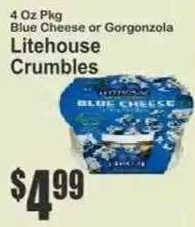 Key Food Litehouse Blue Cheese or Gorgonzola Crumbles offer