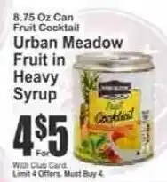 Key Food Urban Meadow Fruit in Heavy Syrup offer