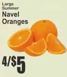 Key Food Large Summer Navel Oranges offer
