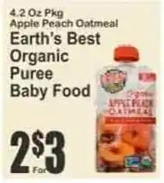 Key Food Earth's Best Organic Puree Baby Food offer