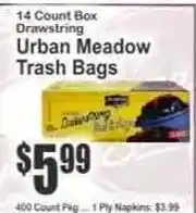 Key Food Urban Meadow Trash Bags offer