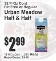 Key Food Urban Meadow Half & Half offer