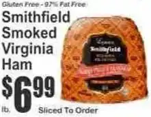 Key Food Smithfield smoked virginia ham offer