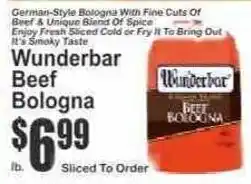 Key Food Wunderbar Beef Bologna offer