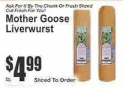 Key Food Mother Goose Liverwurst offer
