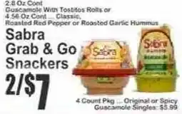 Key Food Sabra Grab & Go Snackers offer