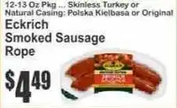 Key Food Eckrich Smoked Sausage Rope offer