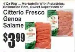 Key Food Citterio Fresco Genoa Salame offer
