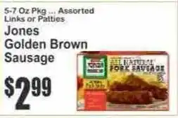 Key Food Jones golden brown sausage offer
