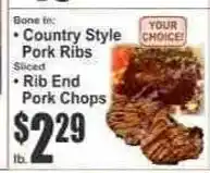 Key Food Bone In Country Style Pork Ribs Sliced Rib End Pork Chops offer