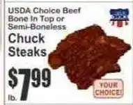 Key Food Usda Choice Beef Chuck Steaks offer