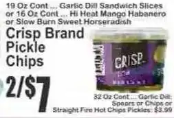 Key Food Crisp Brand Pickle Chips offer