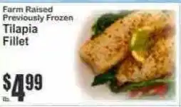 Key Food Farm Raised Previously Frozen Tilapia Fillet offer