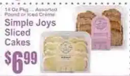 Key Food Simple Joys Sliced Cakes offer