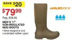 Dunham's Sports Mud Day men's 17" non-insulated mud boots offer