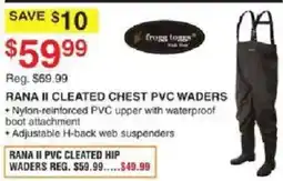 Dunham's Sports Frogg Toggs Rana II Cleated Chest Pvc Waders offer