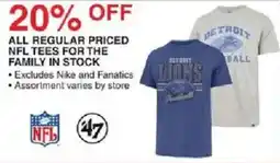 Dunham's Sports 47 brand nfl tees offer