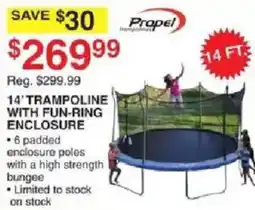 Dunham's Sports Propel trampoline 14' trampoline with fun-ring enclosure offer
